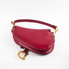 Christian Dior Medium Saddle Bag Burgundy