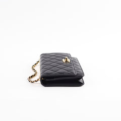 Chanel Trendy CC Lambskin Wallet on Chain WOC Black Series 24