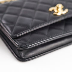 Chanel Trendy CC Lambskin Wallet on Chain WOC Black Series 24