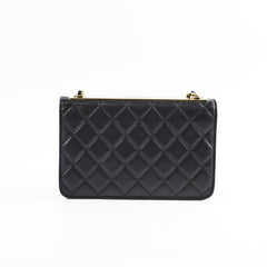 Chanel Trendy CC Lambskin Wallet on Chain WOC Black Series 24