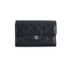 Chanel Classic Flap Wallet Black Caviar (microchip)