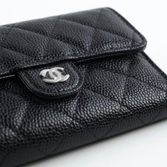Chanel Classic Flap Wallet Black Caviar (microchip)
