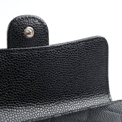 Chanel Classic Flap Wallet Black Caviar (microchip)