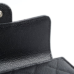 Chanel Classic Flap Wallet Black Caviar (microchip)