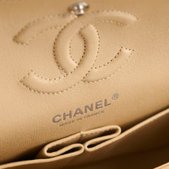 Chanel Small Caviar Double Classic Flap Beige Clair