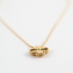 Van Cleef & Arpels Vintage Alhambra Necklace Gold Guilloche 2022