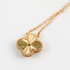 Van Cleef & Arpels Vintage Alhambra Necklace Gold Guilloche 2022