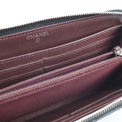 Chanel Zip Long Wallet Black