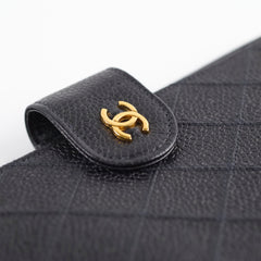 Chanel Vintage Agenda Cover Black Cavier