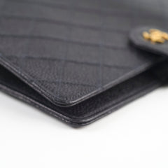 Chanel Vintage Agenda Cover Black Cavier