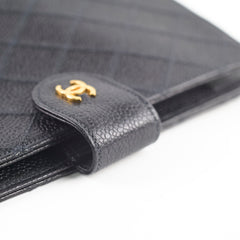Chanel Vintage Agenda Cover Black Cavier