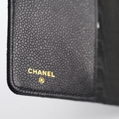 Chanel Vintage Agenda Cover Black Cavier