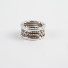 Bvlgari B Zero 1 White Gold Diamond Ring Size 53