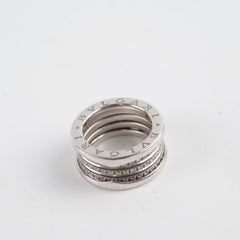Bvlgari B Zero 1 White Gold Diamond Ring Size 53