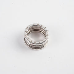 Bvlgari B Zero 1 White Gold Diamond Ring Size 53
