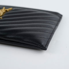 Saint Laurent Leather Clutch Black