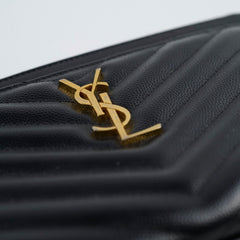 Saint Laurent Leather Clutch Black