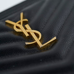 Saint Laurent Leather Clutch Black
