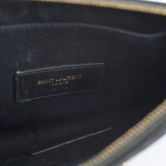 Saint Laurent Leather Clutch Black