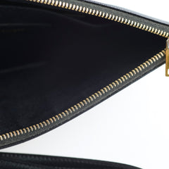 Saint Laurent Leather Clutch Black