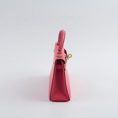 Hermes Mini Kelly Chèvre Mysore Rose Azalea 2017 A stamp
