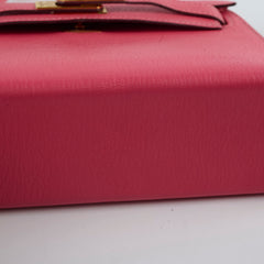 Hermes Mini Kelly Chèvre Mysore Rose Azalea 2017 A stamp