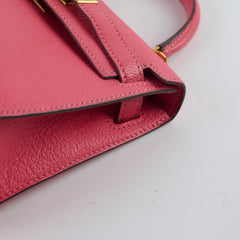 Hermes Mini Kelly Chèvre Mysore Rose Azalea 2017 A stamp