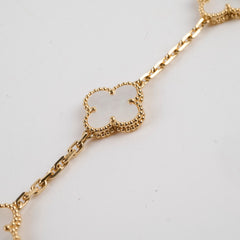 Van Cleef & Arpels Vintage Alhambra 5 Motif MOP Mother of Pearl Bracelet