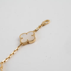 Van Cleef & Arpels Vintage Alhambra 5 Motif MOP Mother of Pearl Bracelet