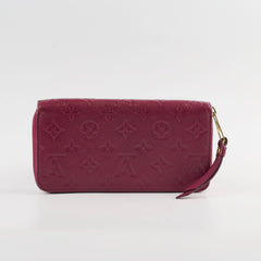 Louis Vuitton Burgundy Empreinte Long Wallet