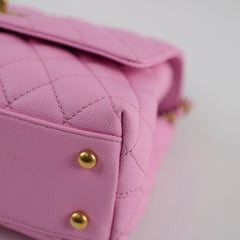 Chanel Small Coco Handle Caviar Pink Microchipped