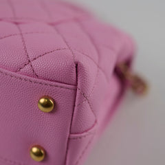 Chanel Small Coco Handle Caviar Pink Microchipped