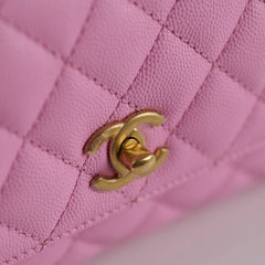 Chanel Small Coco Handle Caviar Pink Microchipped