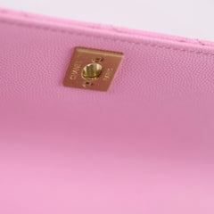 Chanel Small Coco Handle Caviar Pink Microchipped