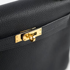 Hermes Kelly 25 Togo GHW Noir D Stamp