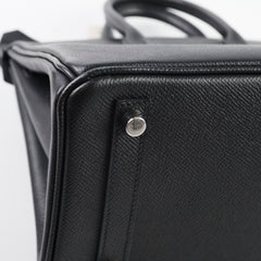 Hermes Birkin 25 PHW Epsom Noir N Square Stamp