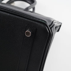 Hermes Birkin 25 PHW Epsom Noir N Square Stamp