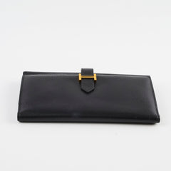 Hermes Bearn Wallet Epsom Black N Square Stamp