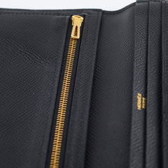 Hermes Bearn Wallet Epsom Black N Square Stamp
