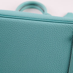 Hermes Birkin 25 GHW Togo Bleu Atoll T Stamp