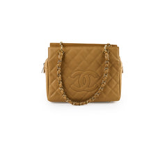 Chanel PTT Petite Timeless Tote Bag Dark Beige Caviar