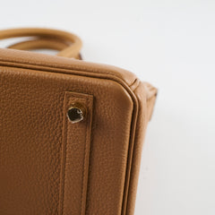 Hermes Birkin 25 GHW Togo Biscuit U Stamp