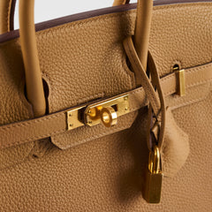 Hermes Birkin 25 GHW Togo Biscuit U Stamp