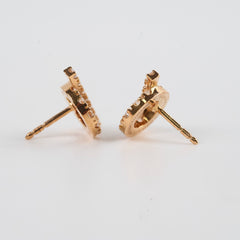 Hermes 18K Rose Gold Finesse Diamond Earrings