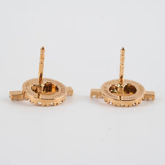 Hermes 18K Rose Gold Finesse Diamond Earrings