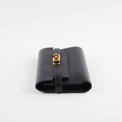 Hermes Kelly Medium Epsom Wallet Noir - D Stamp