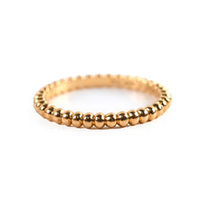 Van Cleef & Arpels Perlee Pearls Ring Size 53 Rose Gold