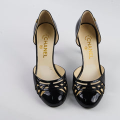 Chanel Patent Heels Black Size 38