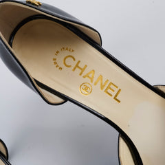 Chanel Patent Heels Black Size 38