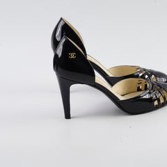 Chanel Patent Heels Black Size 38